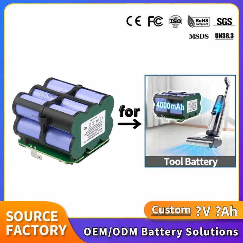 도매 4000mAh 진공청소기 리튬 배터리 팩 OEM 재고