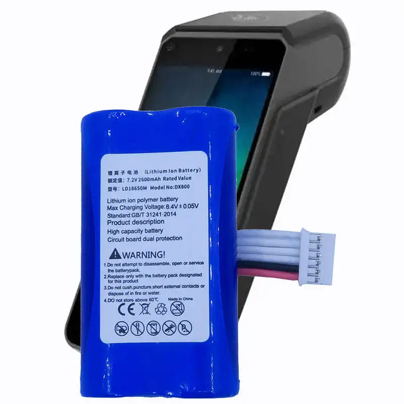 Ingenico AXIUM DX8000 POS 단말기용 7.2V 2600mAh 리튬 배터리 교체