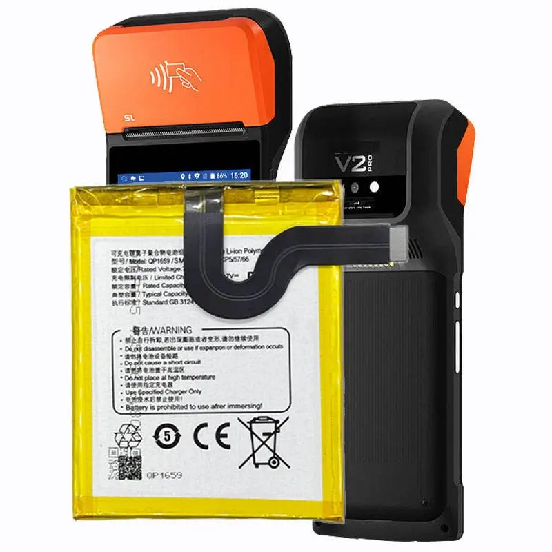 SUNMI V2 Pro POS 단말기용 7.6V 2500mAh QP1659 교체용 배터리