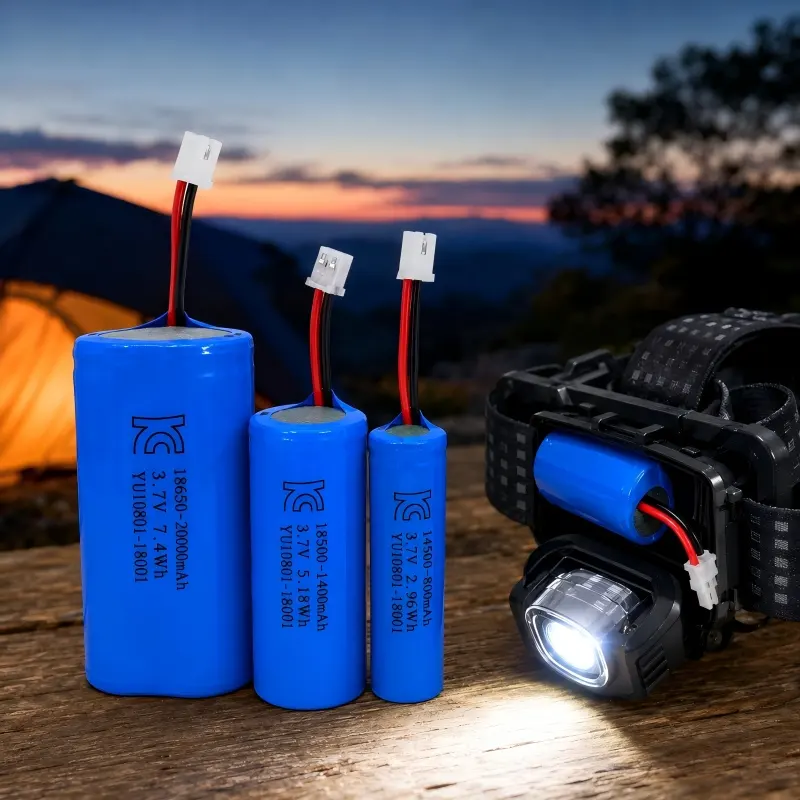 헤드램프용 맞춤형 500-3500mAh 리튬 배터리 팩