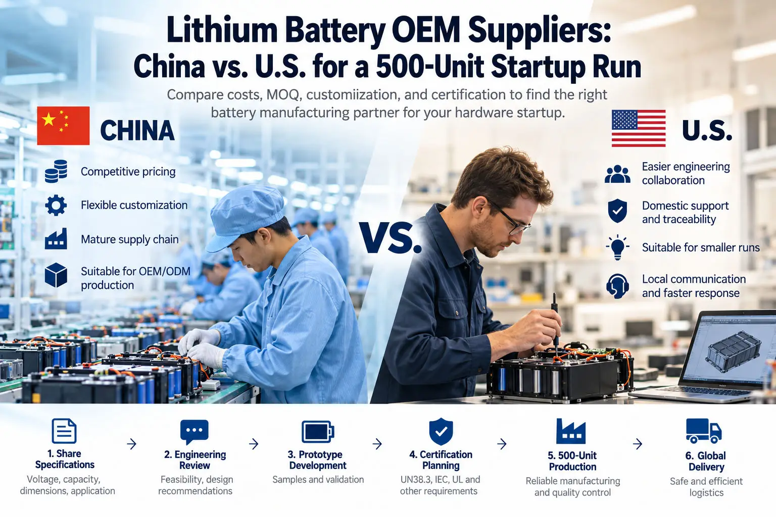 China vs USA Lithium Battery OEM Suppliers